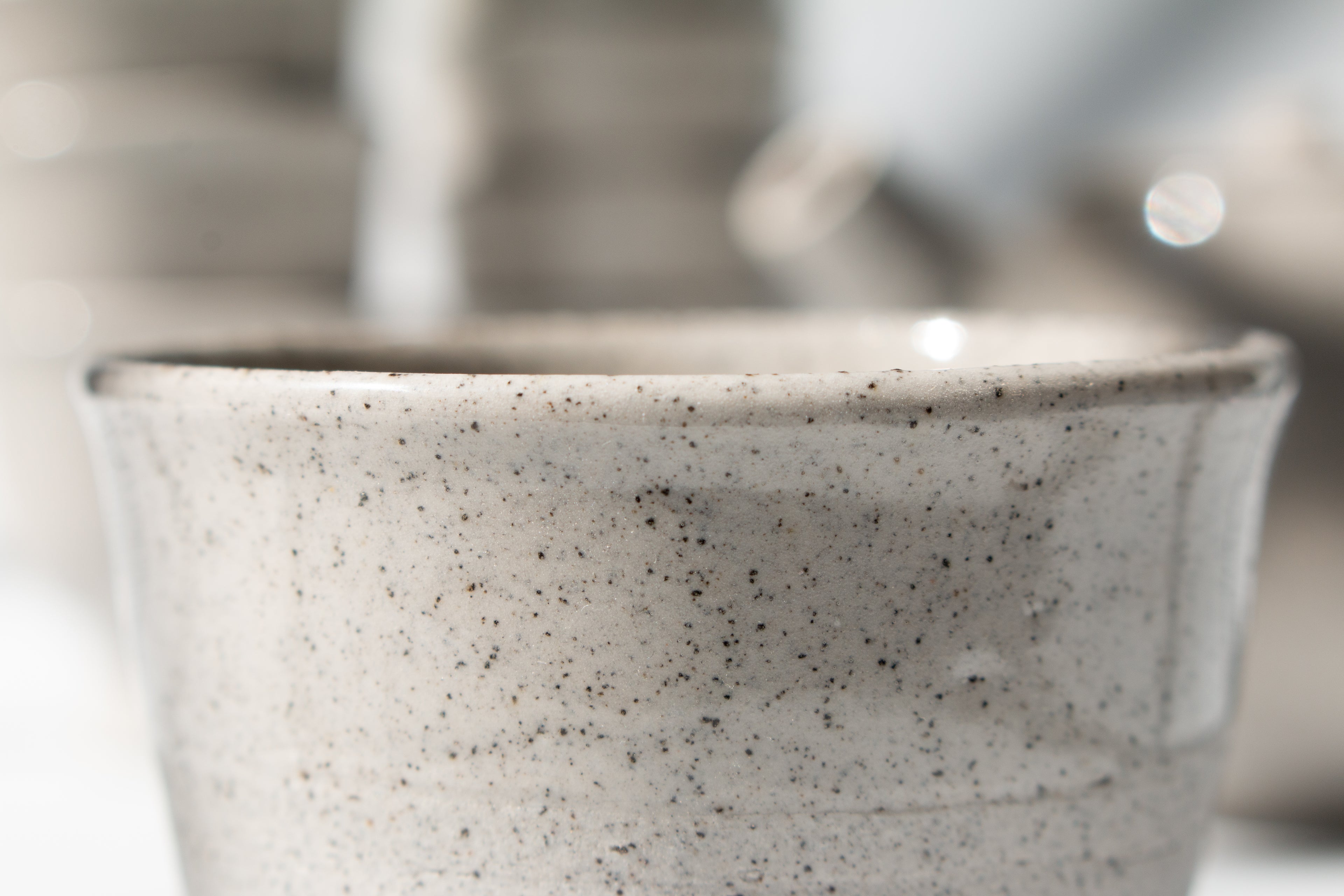 Grey porcelain cups