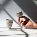Grey porcelain cups