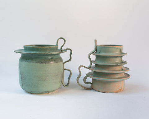 Flower vases turchese