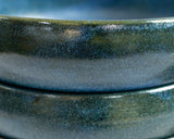 Blue shallow bowl