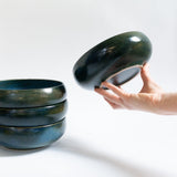 Blue shallow bowl